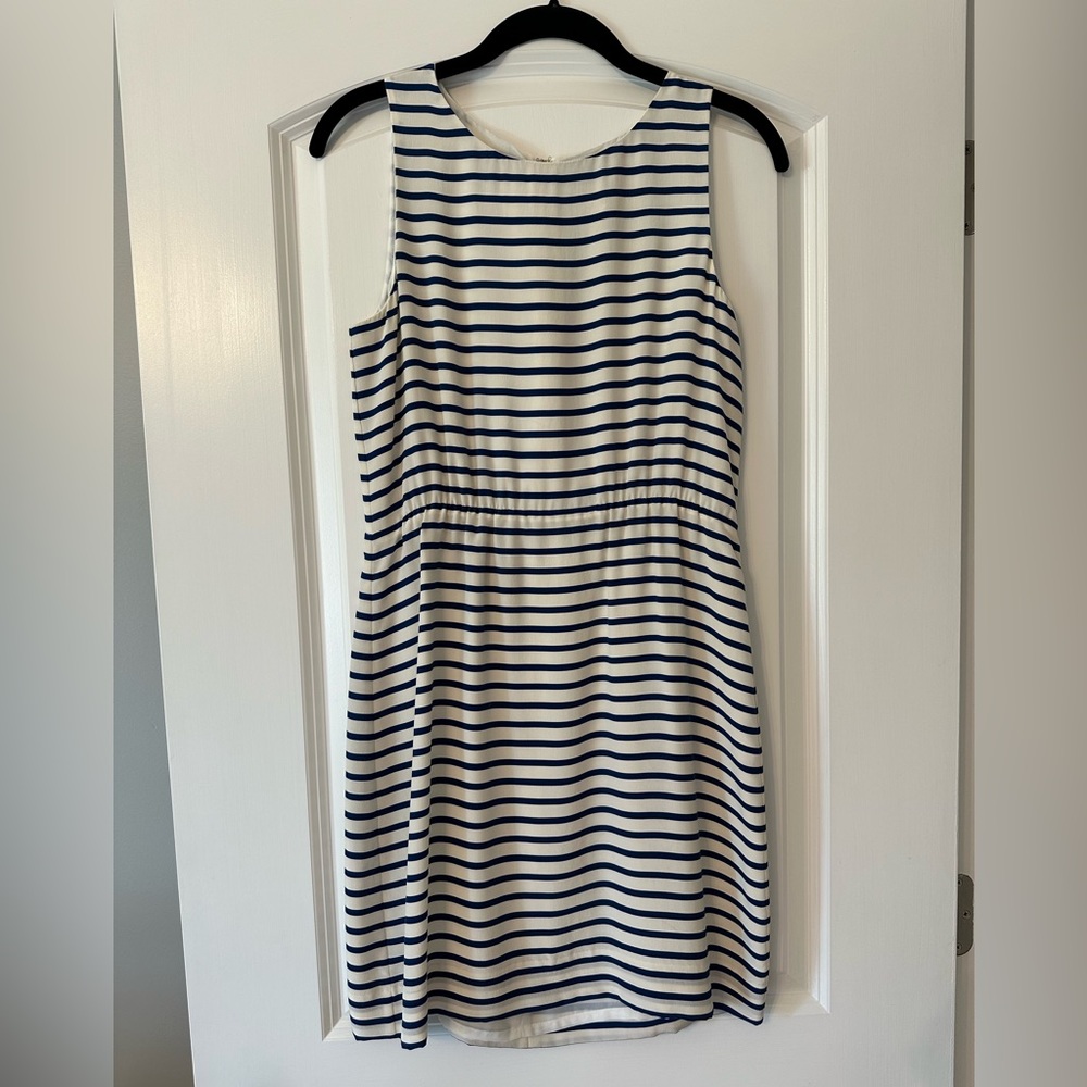 J Crew Beautiful Striped Silk Sleeveless dress. Perfect condition - Size Small